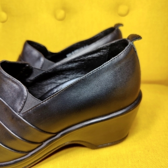 Dansko Aubrey Black Leather Pleated Slip On Heel Clogs Women's Shoes Size 9.5-10 - Picture 6 of 10